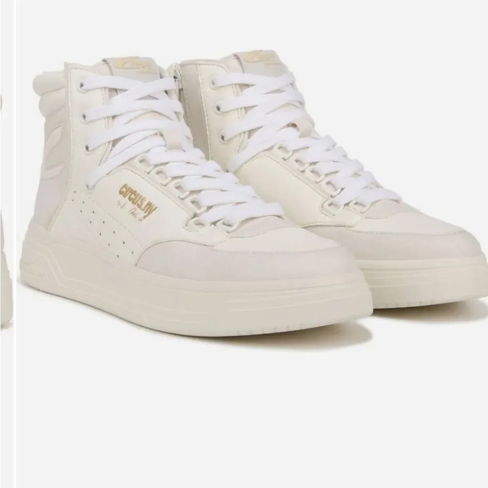 Cream High-Top Sneakers